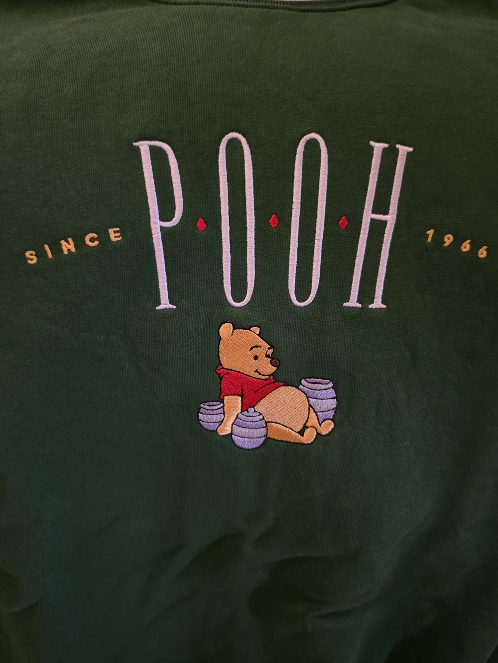 Disney Green and White Winnie the Pooh Crewneck Sweatshirt - Picture 2 of 3